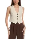 Allsaints Whitney Linen Blend V-neck Waistcoat