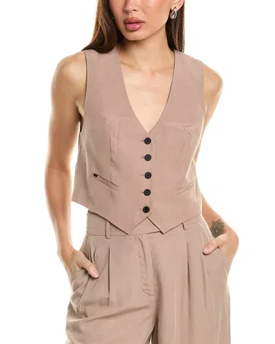 ALLSAINTS ALLSAINTS DERI LYN LINEN-BLEND WAISTCOAT