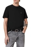 Allsaints Dexter Short Sleeve T-shirt In Jet Black