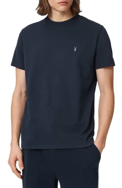Allsaints Tonic Crew Neck Slim Ramskull T-shirt In Neutral