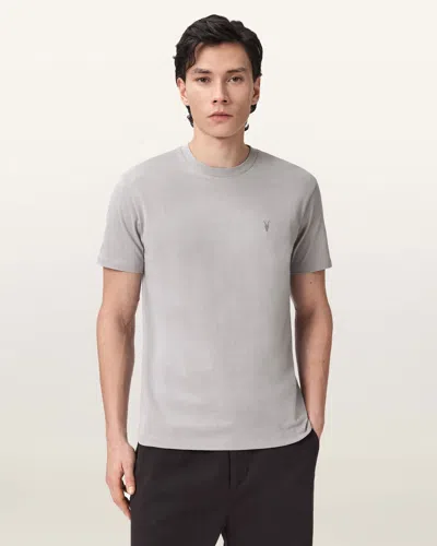 Allsaints Dexter Short Sleeve Ramskull T-shirt In Grey