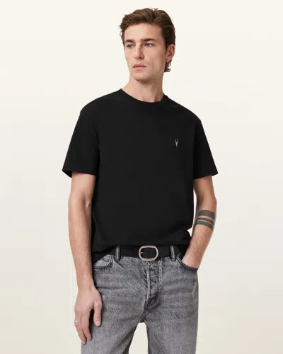 Allsaints Dexter Short Sleeve T-shirt In Jet Black