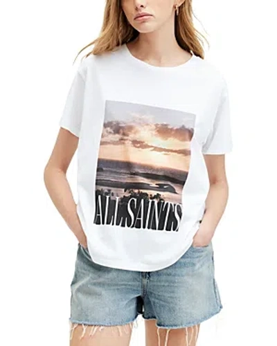 Allsaints Dia Grace Graphic Tee In White