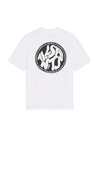 Allsaints Distortion Crew Neck Tee In Black