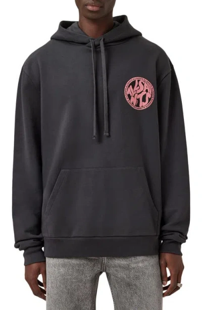 Allsaints Distortion Oth Hooded Pullover In Black