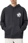 Allsaints Distortion Oth Hooded Pullover In Blue