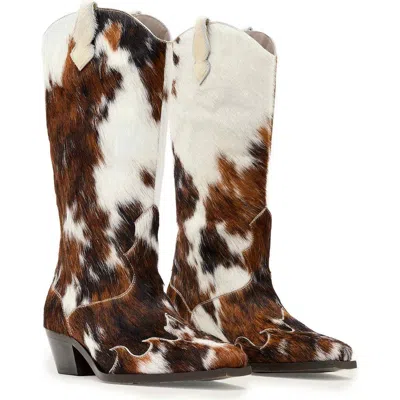Allsaints Dolly Western Boot In Animal Print