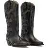 Allsaints Dolly Western Leather Boots In Brown