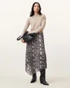 Allsaints Womens Donatella Two-in-one Woven Maxi Dress Flow Ecru Whit In Flow Ecru White