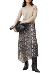 Allsaints Womens Donatella Two-in-one Woven Maxi Dress Flow Ecru Whit In Flow Ecru White