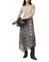 Allsaints Womens Donatella Two-in-one Woven Maxi Dress Flow Ecru Whit In Flow Ecru