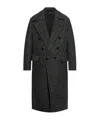 Allsaints Double-breasted Coat In Black