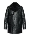 Allsaints Double-breasted Coat In Black
