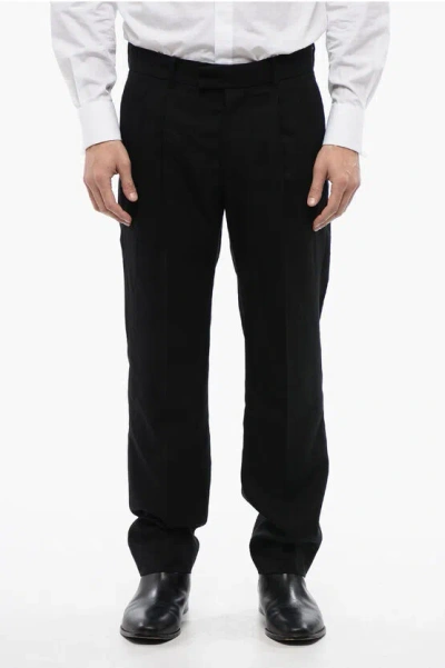 Allsaints Double-pleated Straight Fit Arah Pants In Black