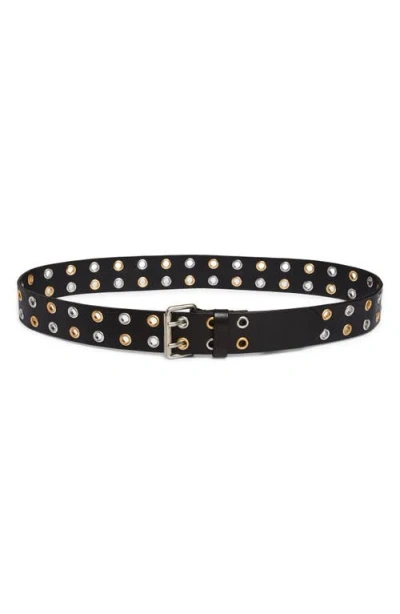 Allsaints Double Prong Belt In Black