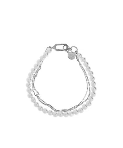 Allsaints Double-layer Structure Design Bracelet In White