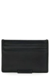 Allsaints Dove Leather Cardholder In Black