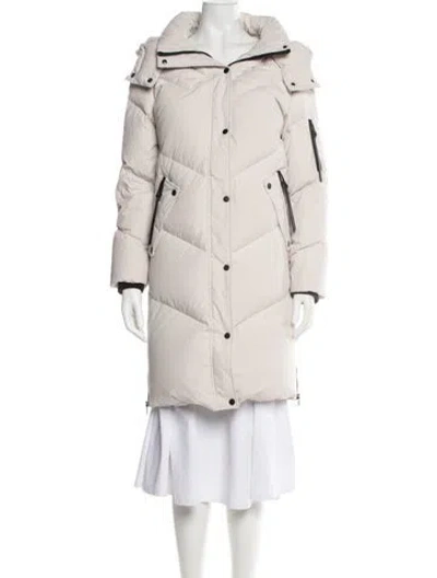 Pre-owned Allsaints Down Coat In Neutral
