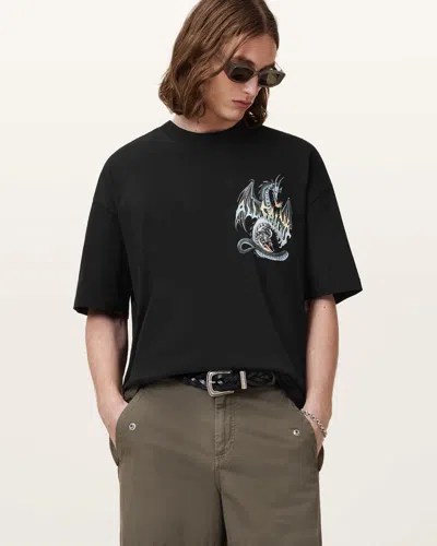 Allsaints Dragon Wave Oversized Short Sleeve T-shirt