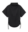 Allsaints Womens Black Leslie Drawstring-sides Satin Top In Black