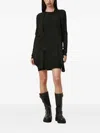 Allsaints Draped Zip-detail Mini Dress In Black