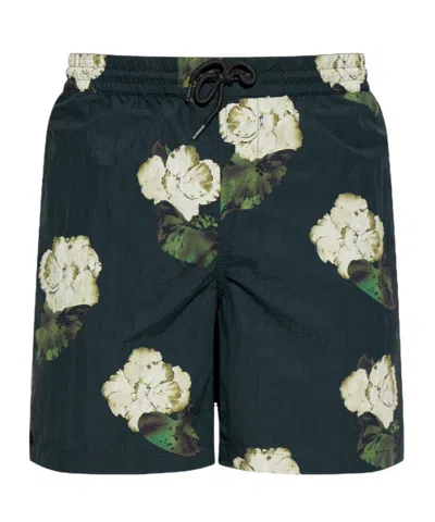 Allsaints Drawstring Swim Trunks In Blue