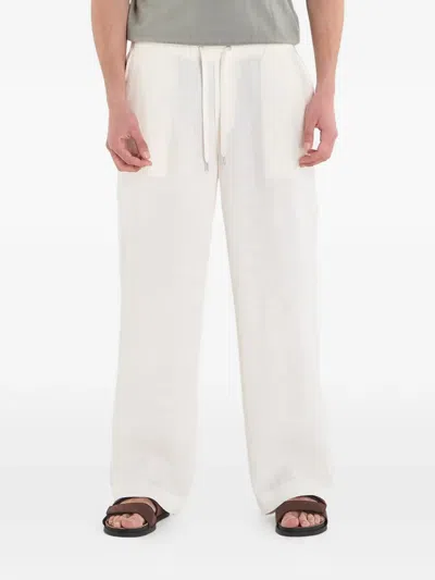 Allsaints Drawstring-waist Trousers In White