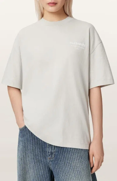 Allsaints Cotton Dreamer Short Sleeve Oversized Graphic T-shirt In Neutral
