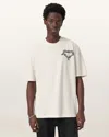 Allsaints Drip Short Sleeve Oversized T-shirt In White