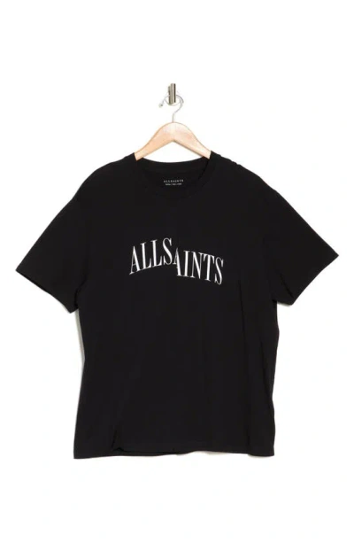 Allsaints Dropout Logo Graphic T-shirt In Jet Black