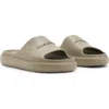 Allsaints Dune Slip On Logo Slides In Stone Grey