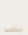Allsaints Dune Slip On Logo Sliders In Chalk White