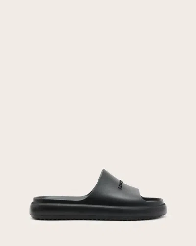 Allsaints Dune Slip On Logo Slides In Black