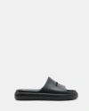 Allsaints Dune Slip On Logo Slides In Black