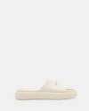 Allsaints Dune Slip On Logo Slides In Chalk White