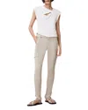Allsaints Womens Cream White Duran Raw-hem Skinny-leg Stretch-denim Jeans