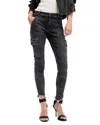 Allsaints Duran Skinny Cargo Jeans In Washed Black In Washed Black
