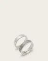 Allsaints Eason Textured Sterling Silver Ring Set In Warm Silver