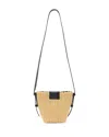 Allsaints Ebro Woven Straw Cross Body Bag In Natural