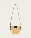 Allsaints Ebro Woven Straw Cross Body Bag In Natural