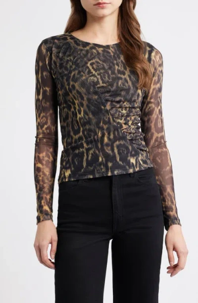 Allsaints Edana Mesh Top In Black