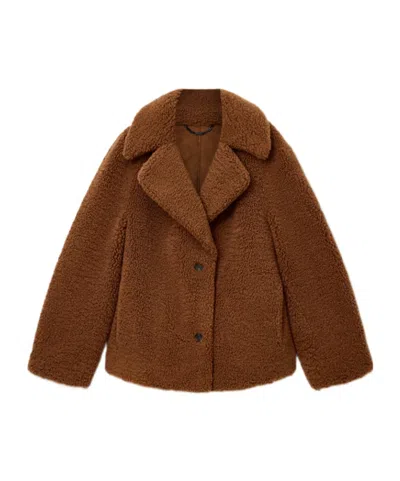 Allsaints Eddie Faux Shearling Jacket In Brown