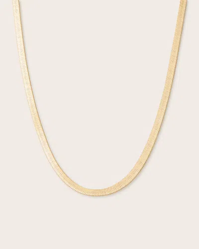 Allsaints Eden Chain Necklace In Warm Brass