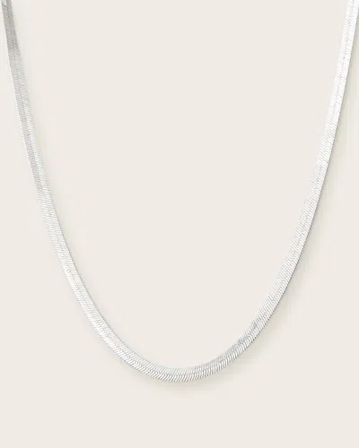 Allsaints Eden Chain Necklace In Warm Silver