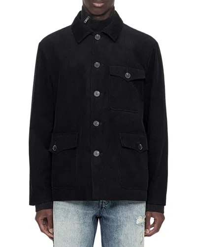 Allsaints Eden Cotton Blend Corduroy Jacket In Black
