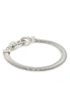 Allsaints Eden Snake Chain Bracelet In Silver