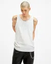 Allsaints Edwards Ramkull Embroidered Ribbed Vest In Optic White
