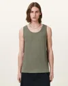 Allsaints Edwards Textured Vest In Eden Green