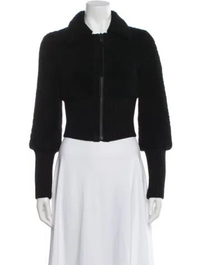 Pre-owned Allsaints Eel Skin Jacket In Black
