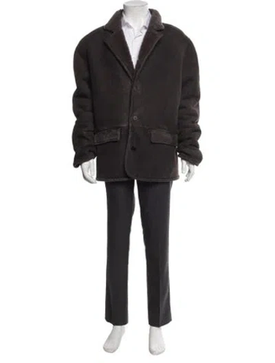 Pre-owned Allsaints Eel Skin Parka W/ Tags In Gray